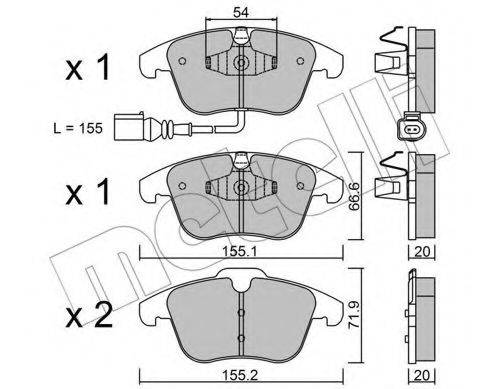 Комплект гальмівних колодок, дискове гальмо