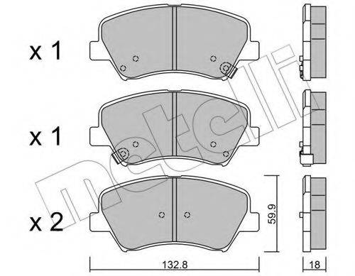 Комплект гальмівних колодок, дискове гальмо