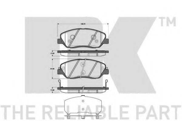 Комплект гальмівних колодок, дискове гальмо