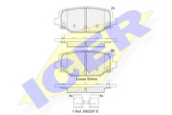 Комплект гальмівних колодок, дискове гальмо