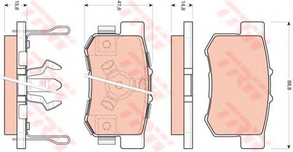 Комплект гальмівних колодок, дискове гальмо