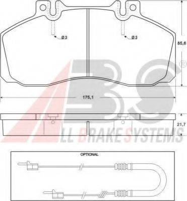 Комплект гальмівних колодок, дискове гальмо