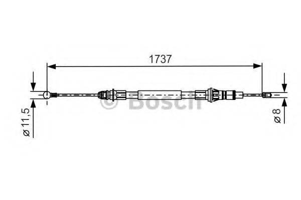 Трос, стоянкова гальмівна система