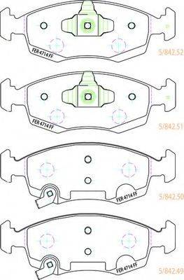 Комплект гальмівних колодок, дискове гальмо